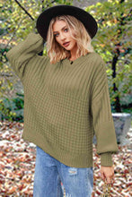 Load image into Gallery viewer, Round Neck Lantern Sleeve Sweater