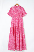 Load image into Gallery viewer, Paisley Print Flounce Sleeve Maxi Dress