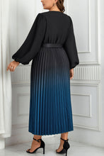 Load image into Gallery viewer, Verona Pleated Tie Waist Midi Dress