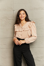 Load image into Gallery viewer, Vero Ruffled Button Down Shirt