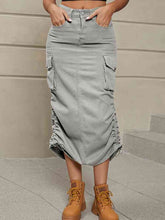 Load image into Gallery viewer, Modern Denim Skirt with Pockets
