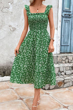 Load image into Gallery viewer, Evergreen Ruffled Midi Dress