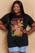 Load image into Gallery viewer, GRATEFUL Flower Graphic Cotton T-Shirt