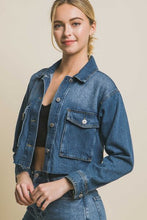 Load image into Gallery viewer, Lovely Cropped Denim Jacket