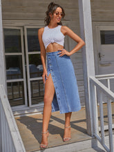 Load image into Gallery viewer, Karly Button Down Denim Skirt