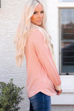 Load image into Gallery viewer, Double Take Contrast Long Sleeve Hooded Shirt