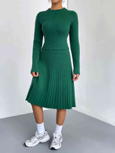 Load image into Gallery viewer, Rib-Knit Sweater and Skirt Set