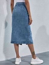 Load image into Gallery viewer, Faye Button Down Denim Skirt