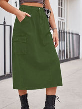 Load image into Gallery viewer, Yes Girl Denim Skirt with Pockets