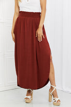Load image into Gallery viewer, It's My Time Full Size Side Scoop Scrunch Skirt in Dark Rust