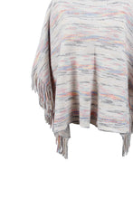 Load image into Gallery viewer, Round Neck Fringe Detail Sleeve Poncho