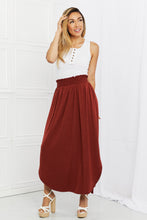 Load image into Gallery viewer, It's My Time Full Size Side Scoop Scrunch Skirt in Dark Rust