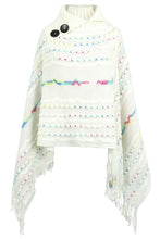 Load image into Gallery viewer, Cloak Sleeve Fringe Detail Poncho