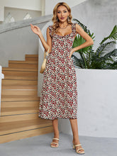 Load image into Gallery viewer, Printed Ruffled Sleeveless Midi Dress