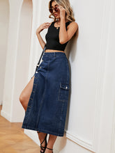 Load image into Gallery viewer, Marley Button Down Denim Skirt