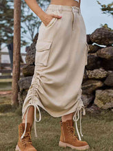 Load image into Gallery viewer, Drawstring Denim Skirt with Pockets
