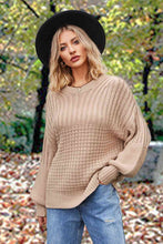 Load image into Gallery viewer, Round Neck Lantern Sleeve Sweater