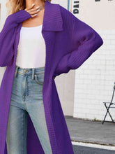 Load image into Gallery viewer, Collared Open Front Duster Cardigan