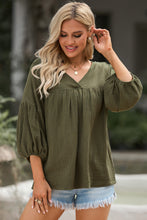 Load image into Gallery viewer, Dropped Shoulder V-Neck Blouse