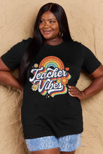 Load image into Gallery viewer, TEACHER VIBES Graphic Cotton T-Shirt