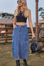 Load image into Gallery viewer, Forever Beautiful Midi Denim Skirt