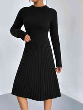 Load image into Gallery viewer, Rib-Knit Sweater and Skirt Set
