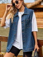 Load image into Gallery viewer, Button Down Denim Vest