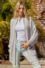 Load image into Gallery viewer, Waffle-Knit Long Sleeve Cardigan