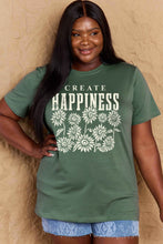 Load image into Gallery viewer, CREATE HAPPINESS Graphic Cotton T-Shirt