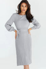 Load image into Gallery viewer, Favored Pleated Sweater Dress