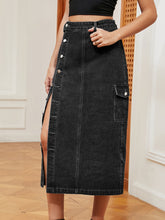 Load image into Gallery viewer, Marley Button Down Denim Skirt