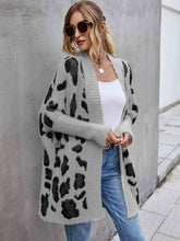 Load image into Gallery viewer, Leopard Pattern Fuzzy Cardigan