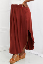 Load image into Gallery viewer, It's My Time Full Size Side Scoop Scrunch Skirt in Dark Rust