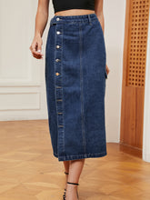 Load image into Gallery viewer, Marley Button Down Denim Skirt
