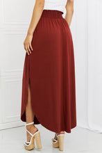 Load image into Gallery viewer, It's My Time Full Size Side Scoop Scrunch Skirt in Dark Rust