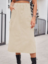 Load image into Gallery viewer, Yes Girl Denim Skirt with Pockets