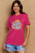 Load image into Gallery viewer, TEACHER VIBES Graphic Cotton T-Shirt