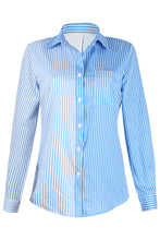 Load image into Gallery viewer, Striped Button Up Long Sleeve Shirt