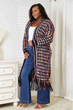 Load image into Gallery viewer, Double Take Fringe Hem Cardigan
