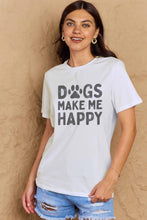 Load image into Gallery viewer, DOGS MAKE ME HAPPY Graphic Cotton T-Shirt