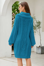 Load image into Gallery viewer, Lantern Sleeve Sweater Dress