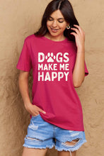 Load image into Gallery viewer, DOGS MAKE ME HAPPY Graphic Cotton T-Shirt
