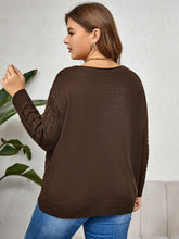 Load image into Gallery viewer, Pluto V-Neck Cable-Knit Long Sleeve Sweater