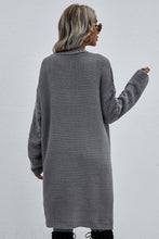 Load image into Gallery viewer, Double Take Horizontal Ribbing Open Front Duster Cardigan