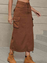 Load image into Gallery viewer, Modern Denim Skirt with Pockets