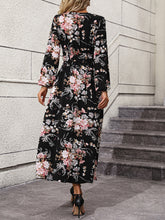 Load image into Gallery viewer, Floral Long Sleeve Surplice Neck Dress