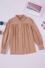 Load image into Gallery viewer, Gathered Detail Puff Sleeve Shirt