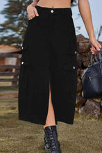 Load image into Gallery viewer, Forever Beautiful Midi Denim Skirt