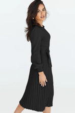 Load image into Gallery viewer, Favored Pleated Sweater Dress