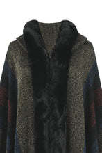 Load image into Gallery viewer, Color Block Fringe Detail Poncho